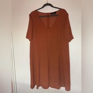 Forever 21 Short-Sleeve V-Neck Dress